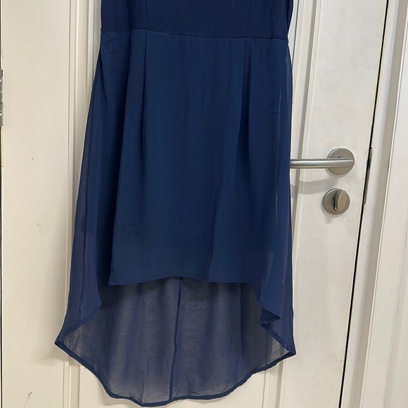 NWOT Topshop Asymmetrical Hemline , sleeveless dress with slip & back zip!UK 12 - Picture 5 of 14